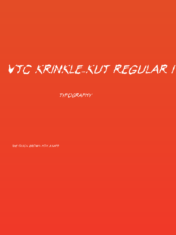 VTC Krinkle-Kut Regular Italic Poster