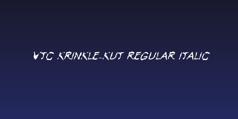 VTC Krinkle-Kut Regular Italic Social Header