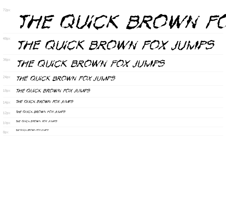 VTC Krinkle-Kut Regular Italic Waterfall