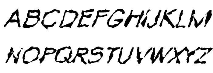 VTC Krinkle-Kut Regular Italic Font LOWERCASE