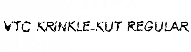 VTC Krinkle-Kut Regular  font caratteri gratis
