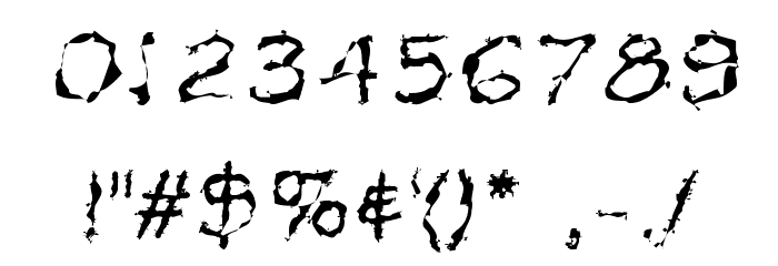 VTC Krinkle-Kut Thin Font OTHER CHARS