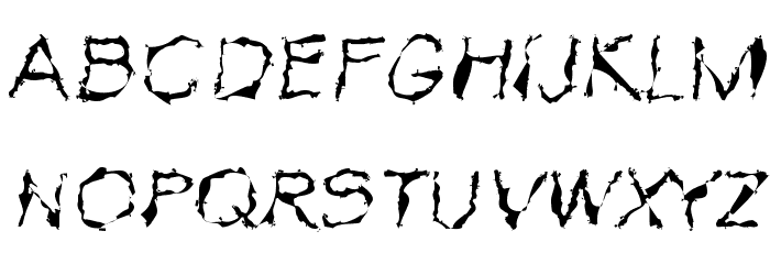 VTC Krinkle-Kut Thin Font LOWERCASE