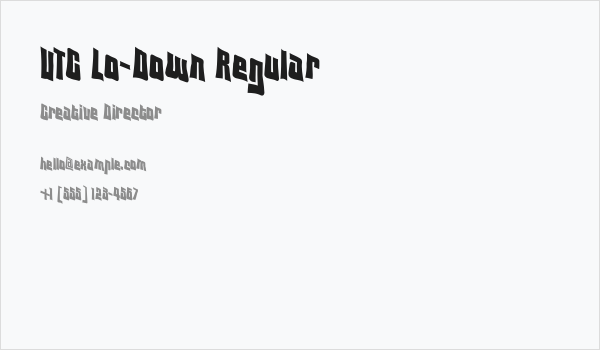 VTC Lo-Down Regular Business Card