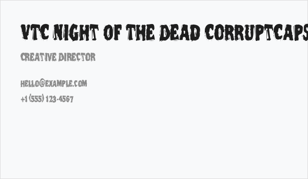 VTC Night Of The Dead CorruptCaps Business Card