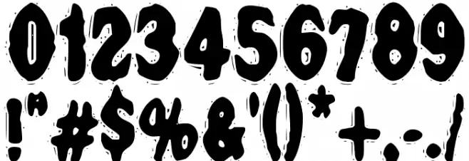 VTC Night Of The Drippy BentCaps Font OTHER CHARS