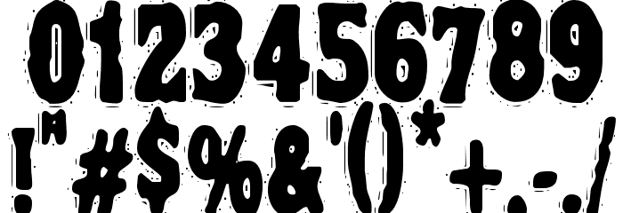 VTC Night Of The Drippy Dead Font OTHER CHARS