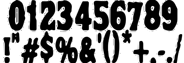 VTC Night Of The Drippy DeadCaps Font OTHER CHARS