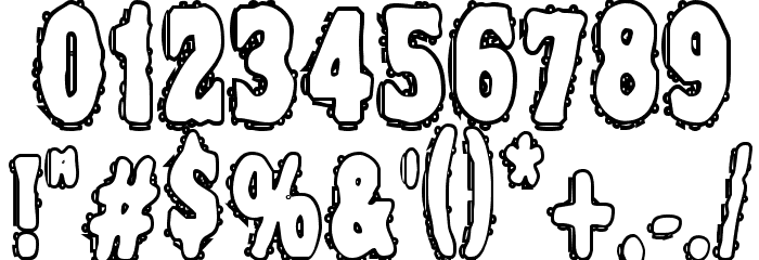 VTC Night Of The Drippy DeadOuttie Font OTHER CHARS