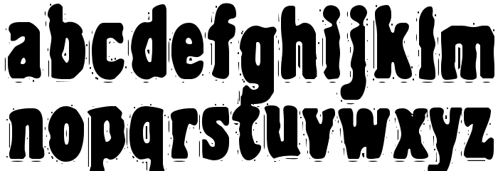 VTC Night Of The Drippy Dead Font LOWERCASE