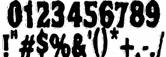 VTC Night Of The Oozie DeadCaps Font OTHER CHARS