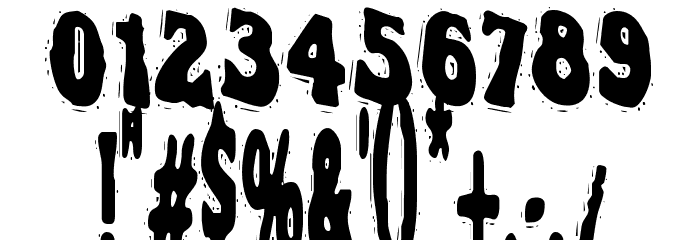 VTC Night Of The Wacked Dead Font OTHER CHARS