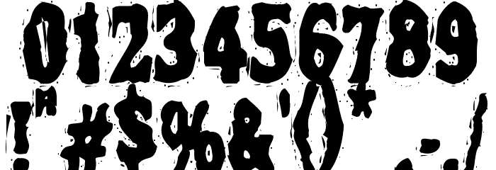 VTC NightOfTheDeadCorruptCaps Font OTHER CHARS