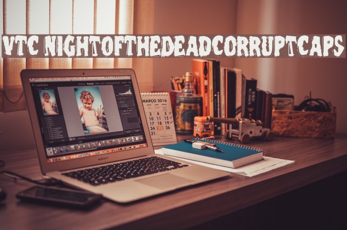 VTC NightOfTheDeadCorruptCaps Font examples