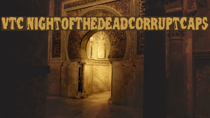 VTC NightOfTheDeadCorruptCaps Font examples