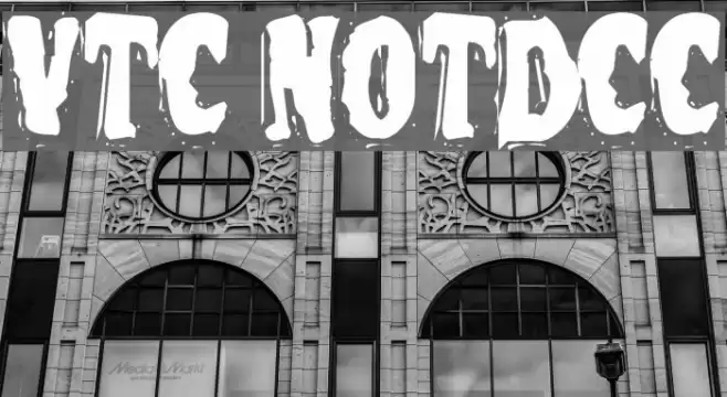 VTC NightOfTheDeadCorruptCaps फ़ॉन्ट examples