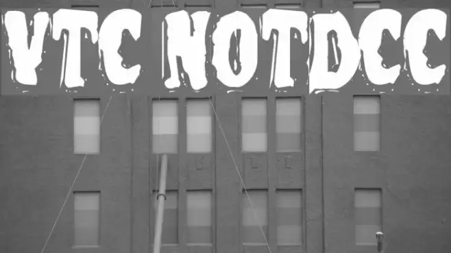 VTC NightOfTheDeadCorruptCaps फ़ॉन्ट examples