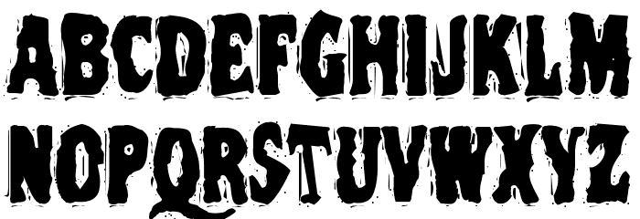 VTC NightOfTheDeadCorruptCaps Font LOWERCASE