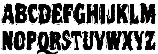 VTC NightOfTheDeadCorruptCaps Schriftart Kleinbuchstaben