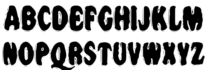 VTC NightOfTheDrippyBentCaps Font LOWERCASE