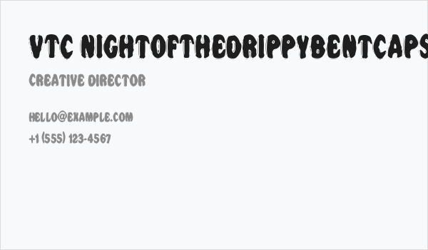 VTC NightOfTheDrippyBentCaps Business Card