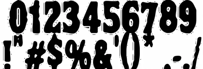 VTC NightOfTheDrippyDead Regular Font OTHER CHARS