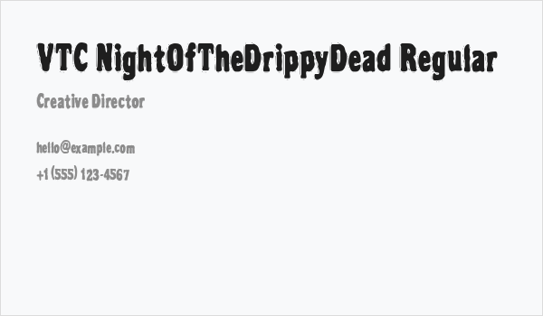 VTC NightOfTheDrippyDead Regular Business Card