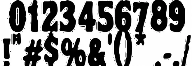 VTC NightOfTheDrippyDeadCaps Font OTHER CHARS