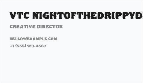 VTC NightOfTheDrippyDeadFatCaps Business Card