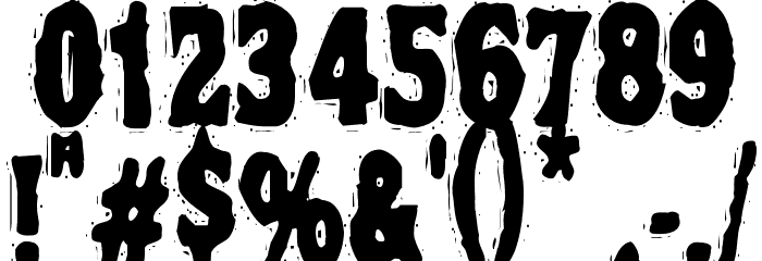 VTC NightOfTheOozieDeadCaps Font OTHER CHARS