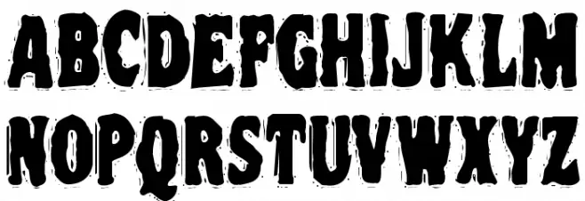 VTC NightOfTheOozieDeadCaps Fonte MAIÚSCULAS