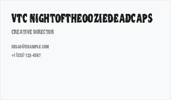 VTC NightOfTheOozieDeadCaps Business Card