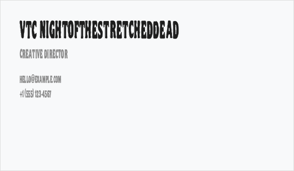 VTC NightOfTheStretchedDead Business Card