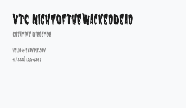 VTC NightOfTheWackedDead Business Card