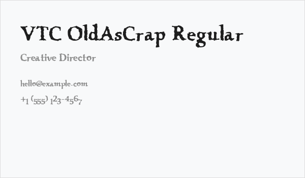 VTC OldAsCrap Regular Business Card