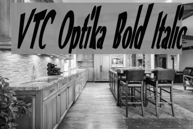 VTC Optika Bold Italic Font examples