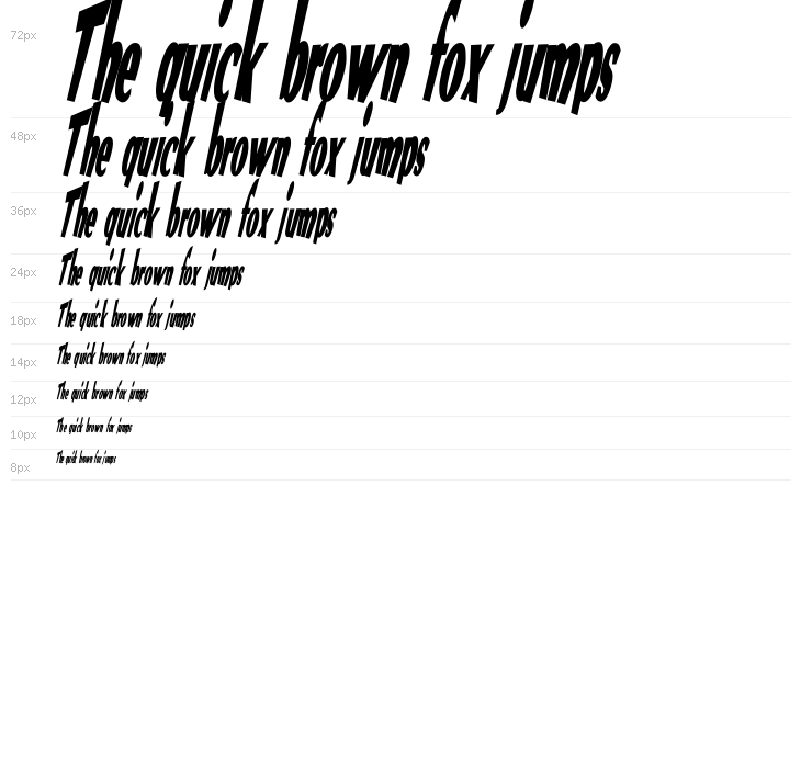 VTC Optika Bold Italic Waterfall