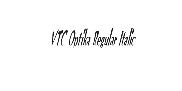 VTC Optika Regular Italic Logo
