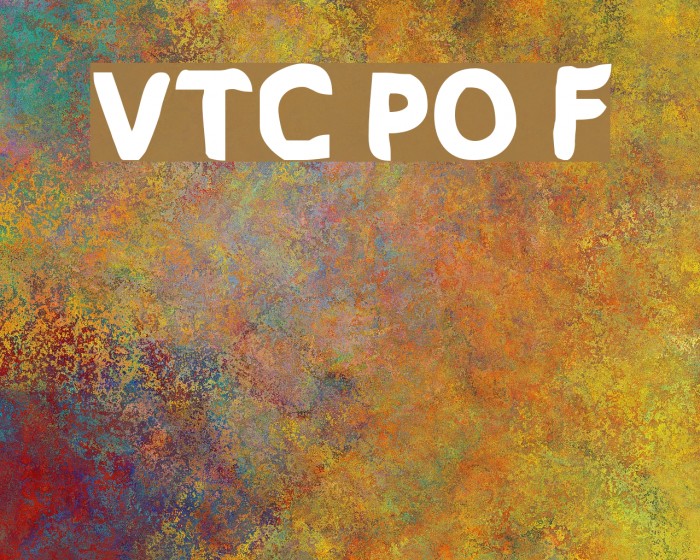 VTC PizzOff Fatty Font examples