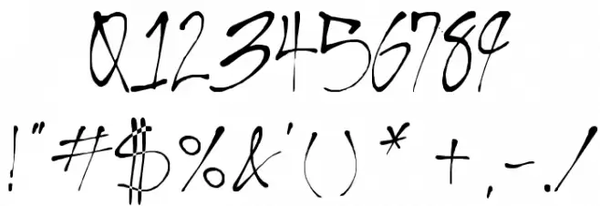 VTC-RoughedUp Thin Font OTHER CHARS