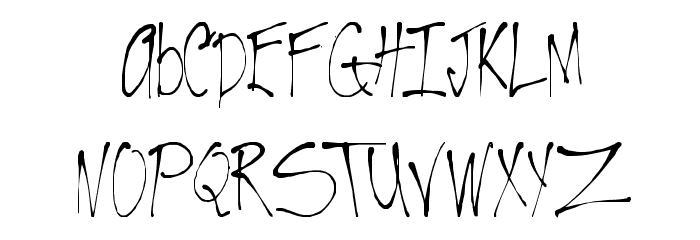 VTC-RoughedUp Thin Font LOWERCASE