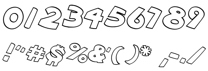VTC ScreamItLoud Outline Italic Font OTHER CHARS