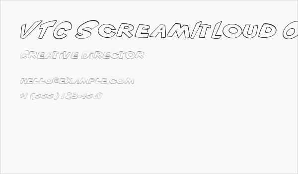 VTC ScreamItLoud Outline Italic Business Card
