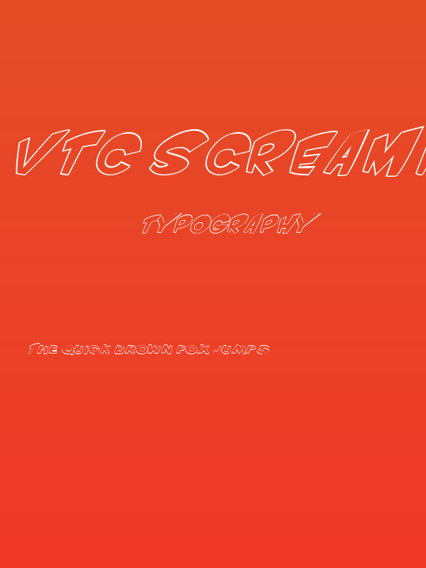 VTC ScreamItLoud Outline Italic Poster