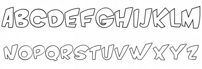 VTC ScreamItLoud Outline Шрифта ВЕРХНИЙ