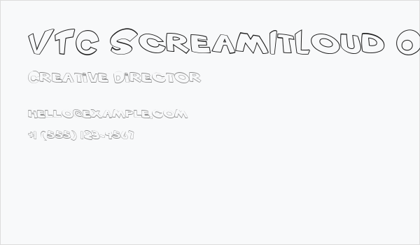 VTC ScreamItLoud Outline Business Card