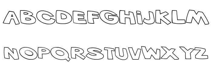 VTC ScreamItLoud Outline Font LOWERCASE