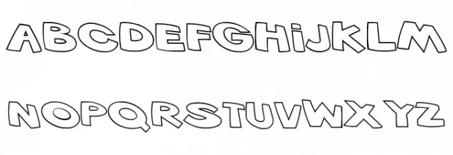 VTC ScreamItLoud Outline フォント 小文字