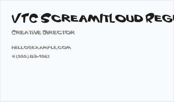 VTC ScreamItLoud Regular Business Card