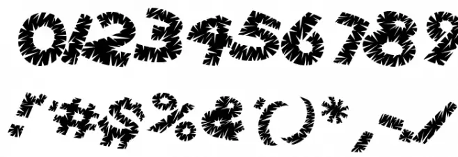 VTC ScreamItLoudSliced Italic Font OTHER CHARS